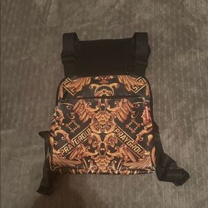 Black and Gold Men's chest Bag